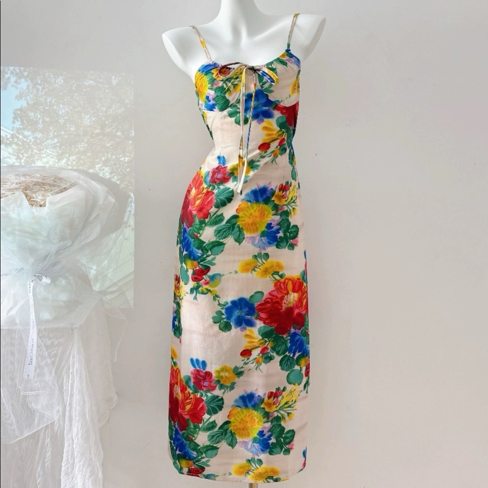 Vintage style flower summer dress